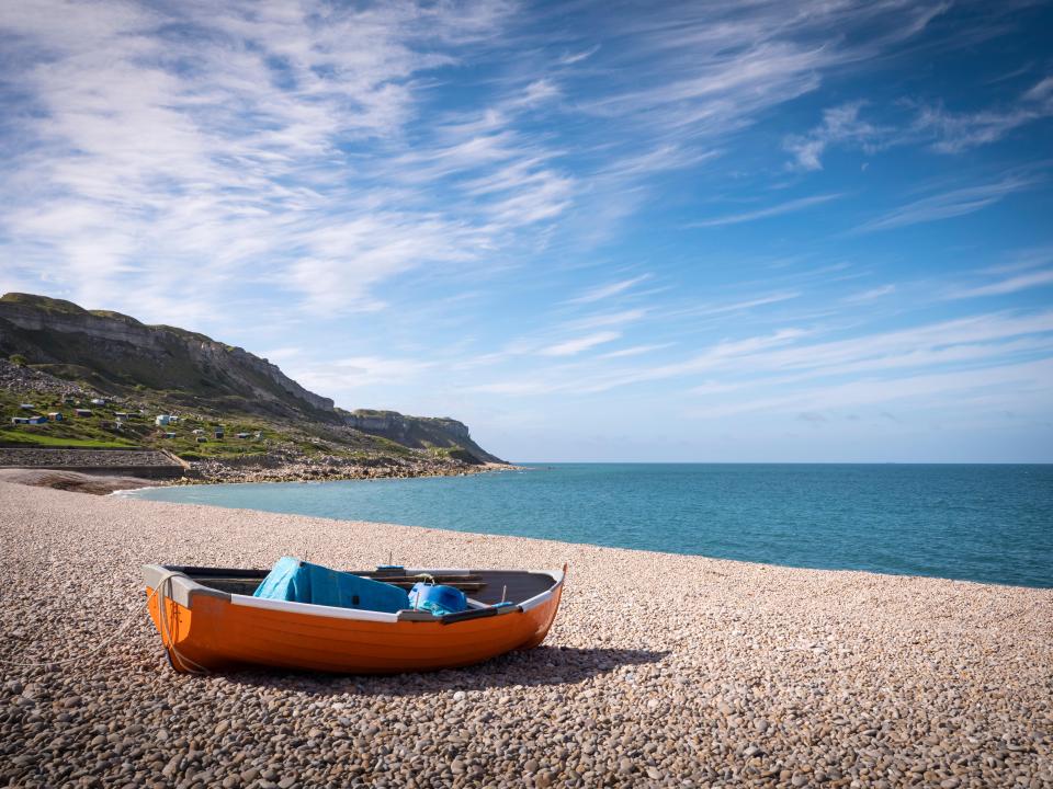 The beaches in Portland are quieter than those in the popular town of Weymouth