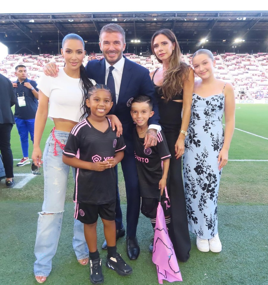 The Kardashians dropped in to offer the Beckhams their support,