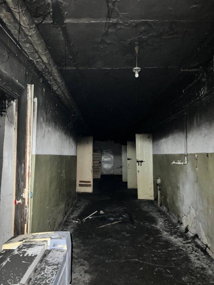 The eerie corridor of a detention centre on Pylypa Orlyka Street in Kherson