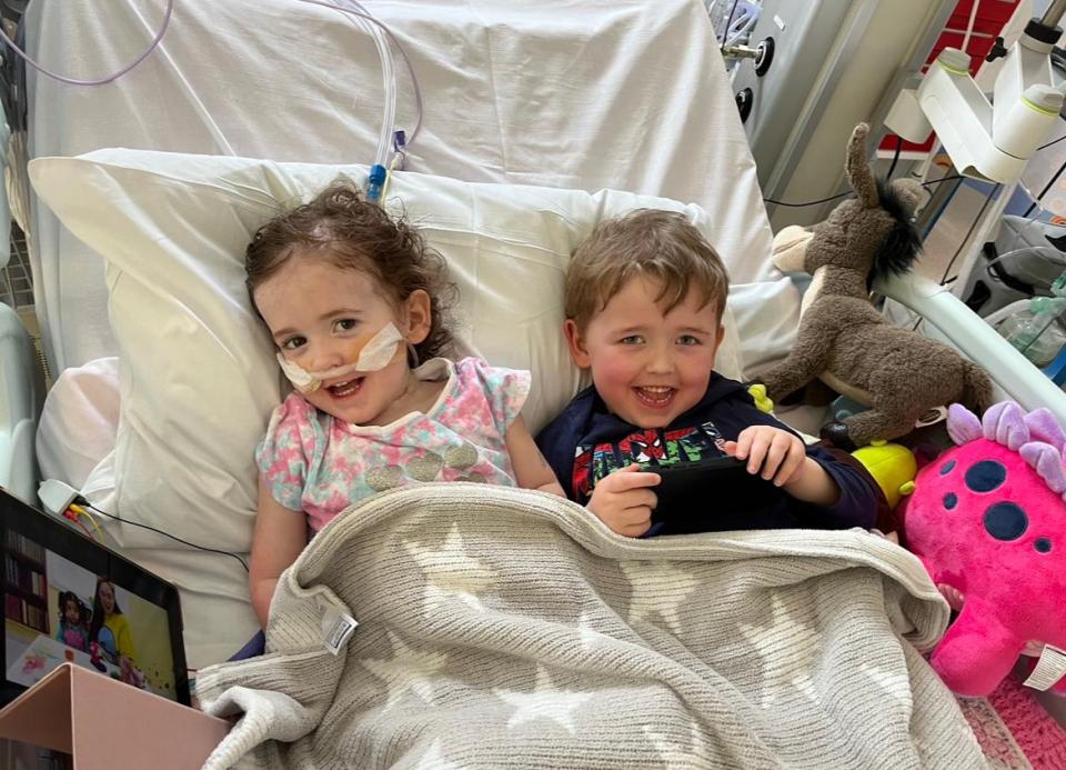 Evie, 4, is wishing for a new heart so she can play with her big brother