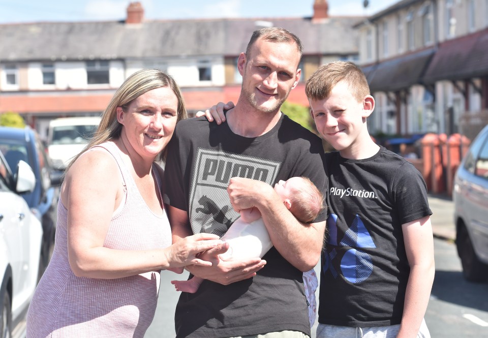 Richard and Jade Horsefield with their son Henri and daughter Reeva, don't mind the noise