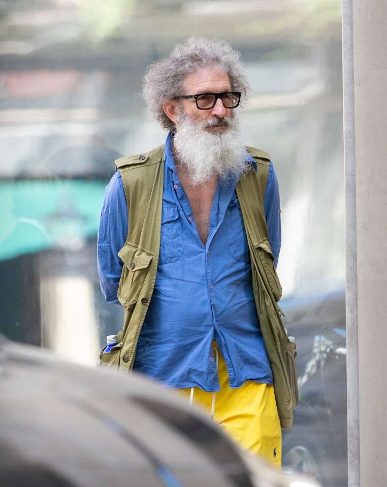 Jeff was seen strolling down Bond Street