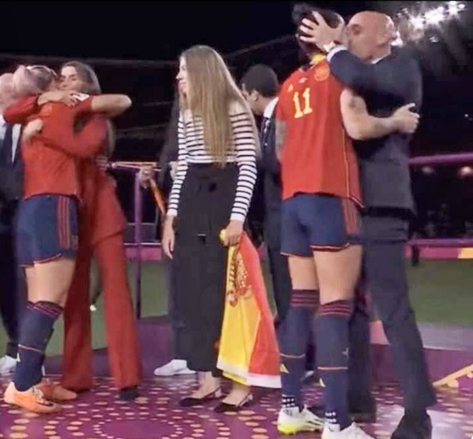 Spanish FA chief Luis Rubiales kissed Jenni Hermoso on the lips