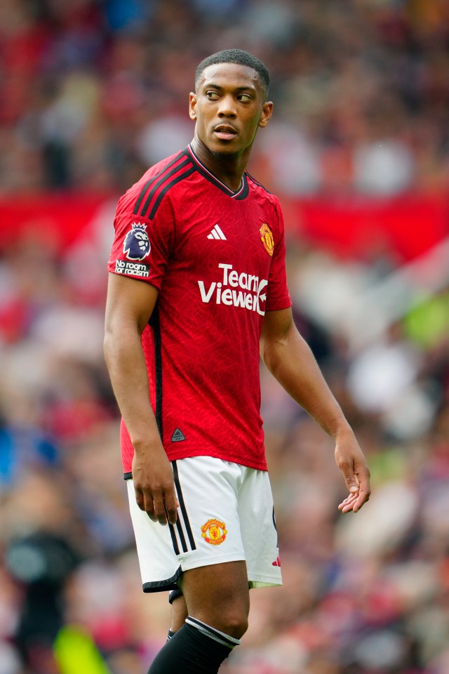 Anthony Martial has started for Manchester United against Nottingham Forest