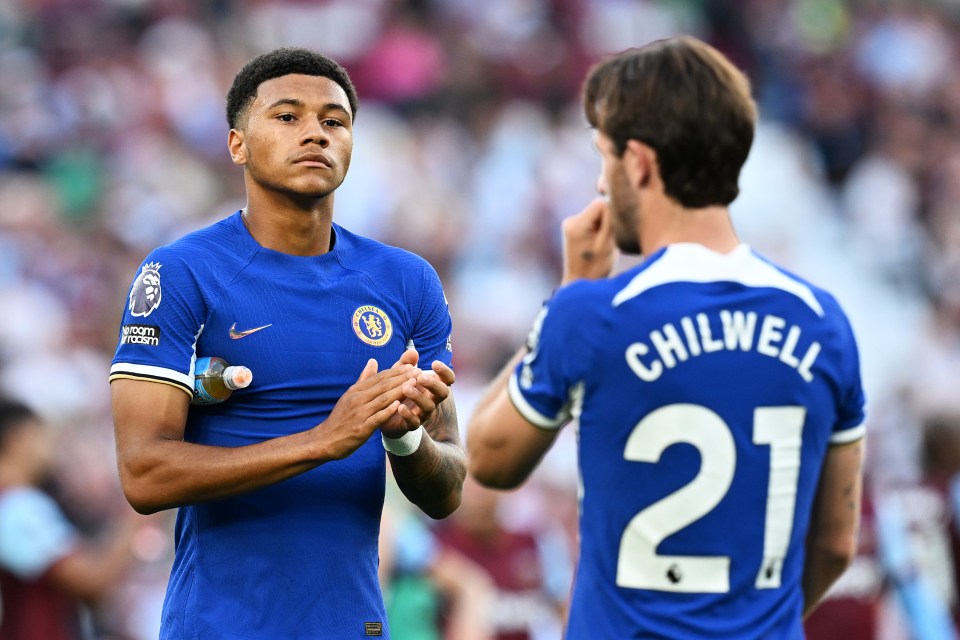 Surprise sub Mason Burstow applauds Chelsea fans after the 3-1 loss at West Ham