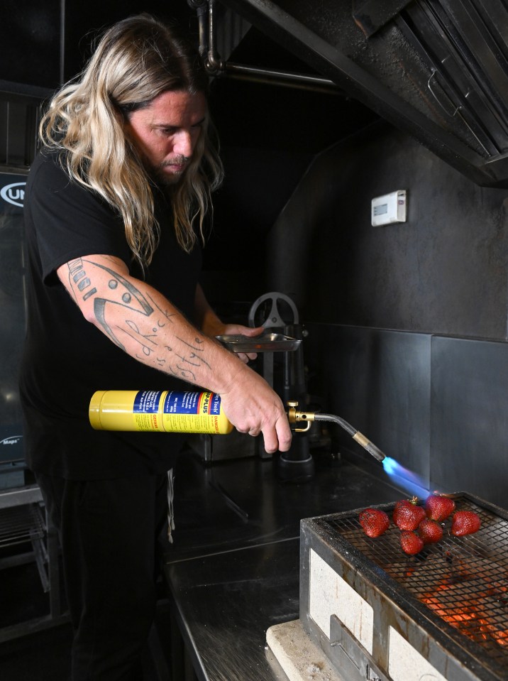 His dishes blended the flavoured sweets with actual fruits such as strawberries