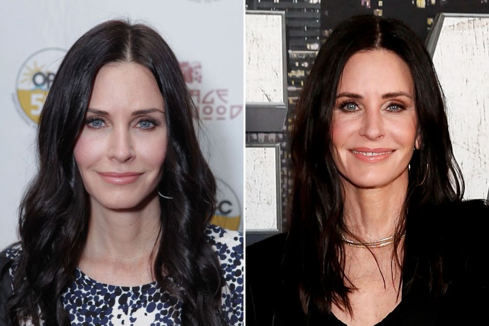 Courteney Cox before and after Botox