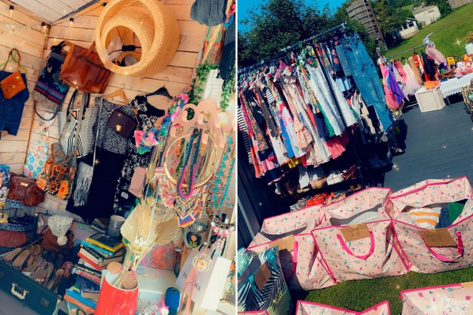 The savvy mum bags her bargains and stores them in her shed