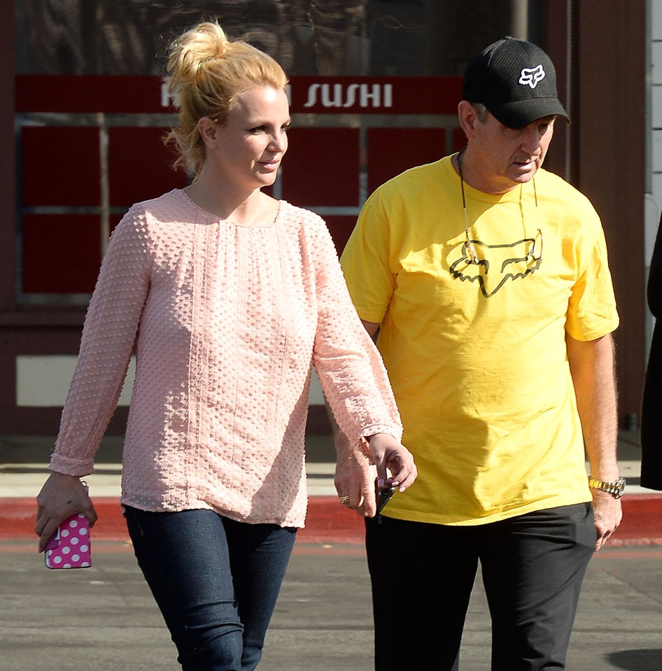 Britney with her dad Jamie in 2015 when he controlled her affairs