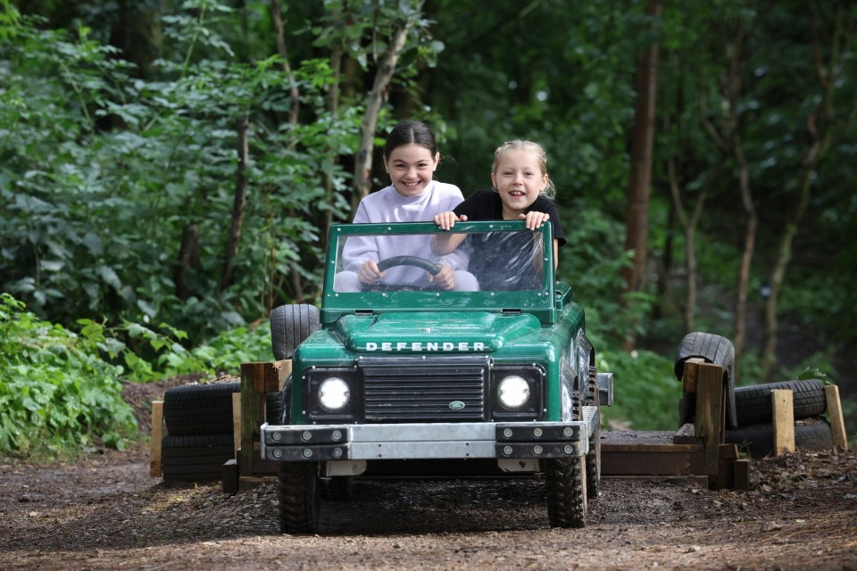 Kids can drive Land Rovers around the new custom-built track