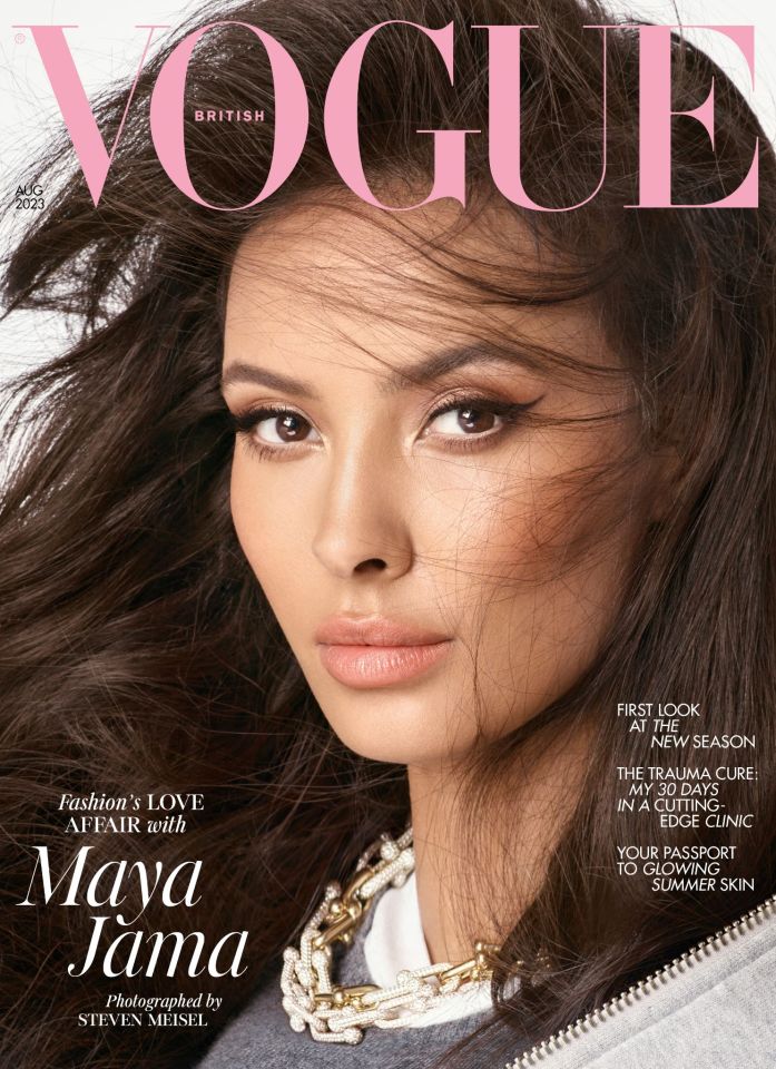 Maya was the August cover for British Vogue