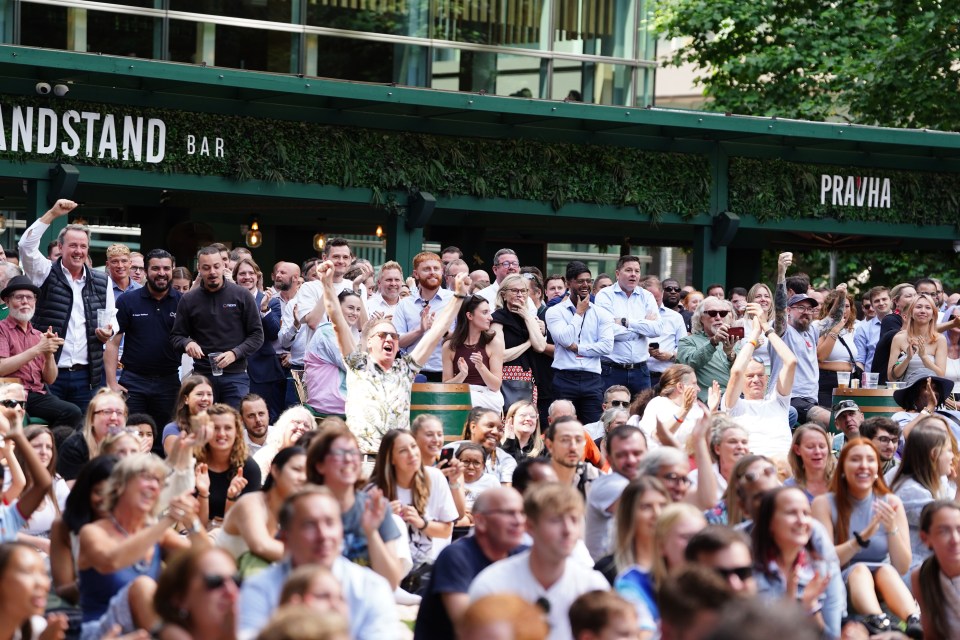 A screening at Canary Wharf also saw supporters celebrating the Lionesses success