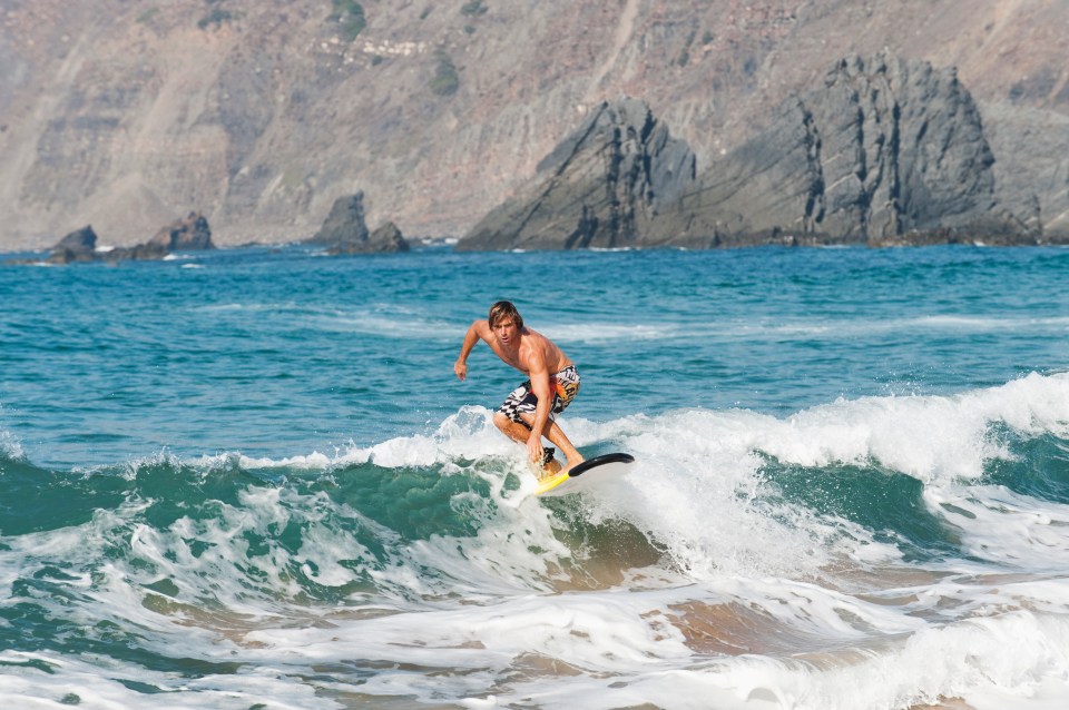 You can ride the waves year-round in the Algarve