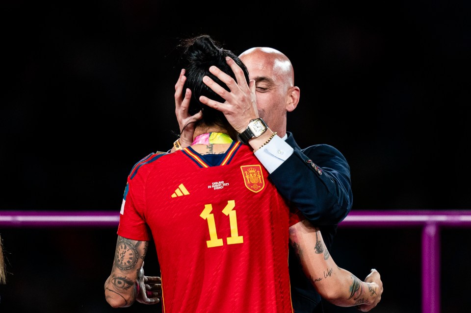 Luis Rubiales is under pressure after he kissed Jenni Hermoso as Spain received their medals and trophy for winning the women's World Cup