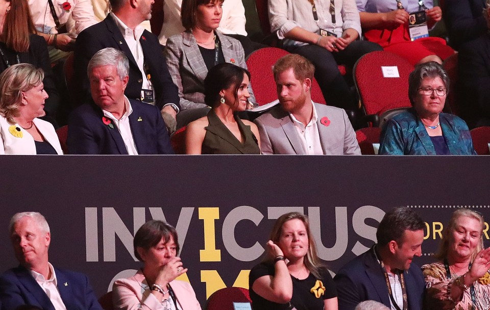 Harry and Meghan at the 2018 Invictus Games Closing Ceremony in Sydney, Australia