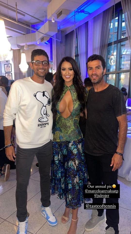 Rachel was snapped alongside Jean-Julien Rojer and Marcelo Arevalo Gonzalez