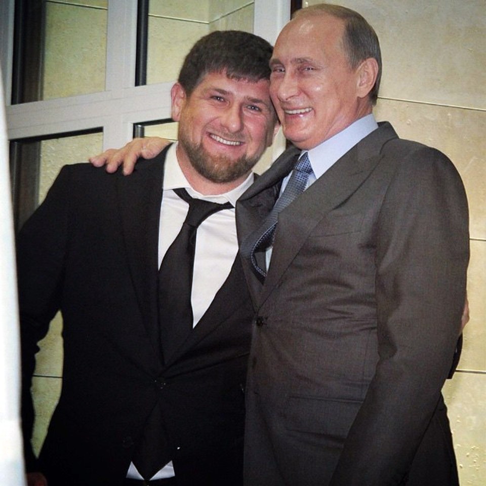 Kadyrov is close pals with Putin, who funds his lavish lifestyle