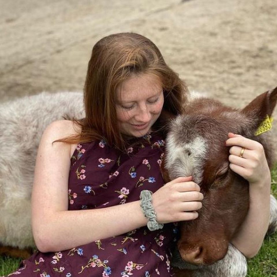 Raven loves to spend time on the farm with her animals and family