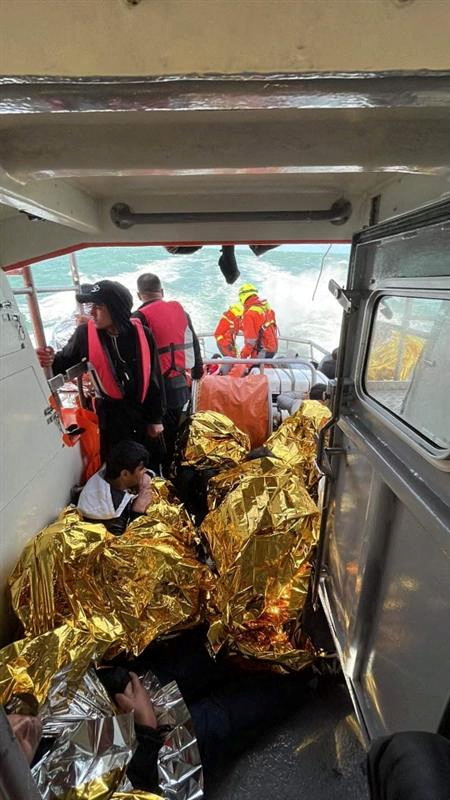 More than 20 people were pulled from the water and taken to Dover