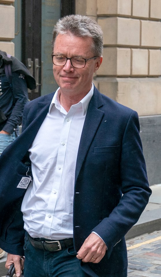 Nicky Campbell arriving at the Scottish Child Abuse Inquiry