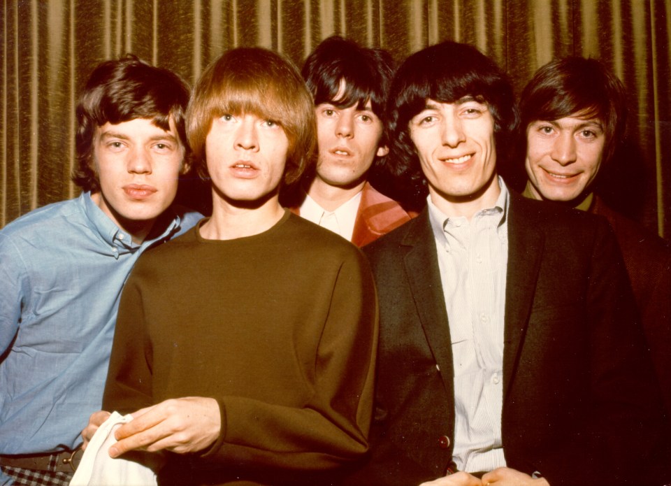 The group back in 1964, twp years after they formed, from left Mick, Brian Jones, Keith Richards, Bill Wyman and Charlie Watts