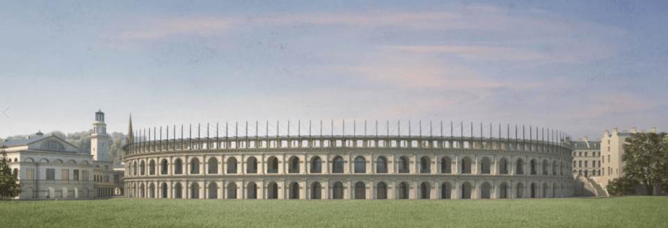 Artistic representation of the new Colosseum style designs proposed