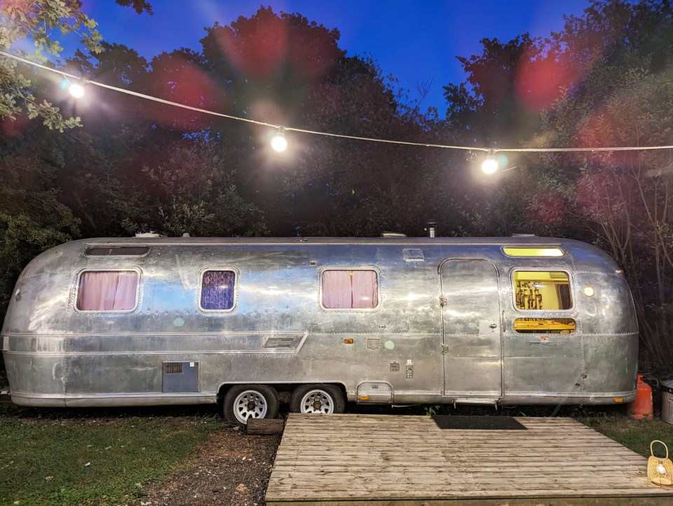 You can stay in a gleaming space-age rock star-style Sovereign Airstream caravan