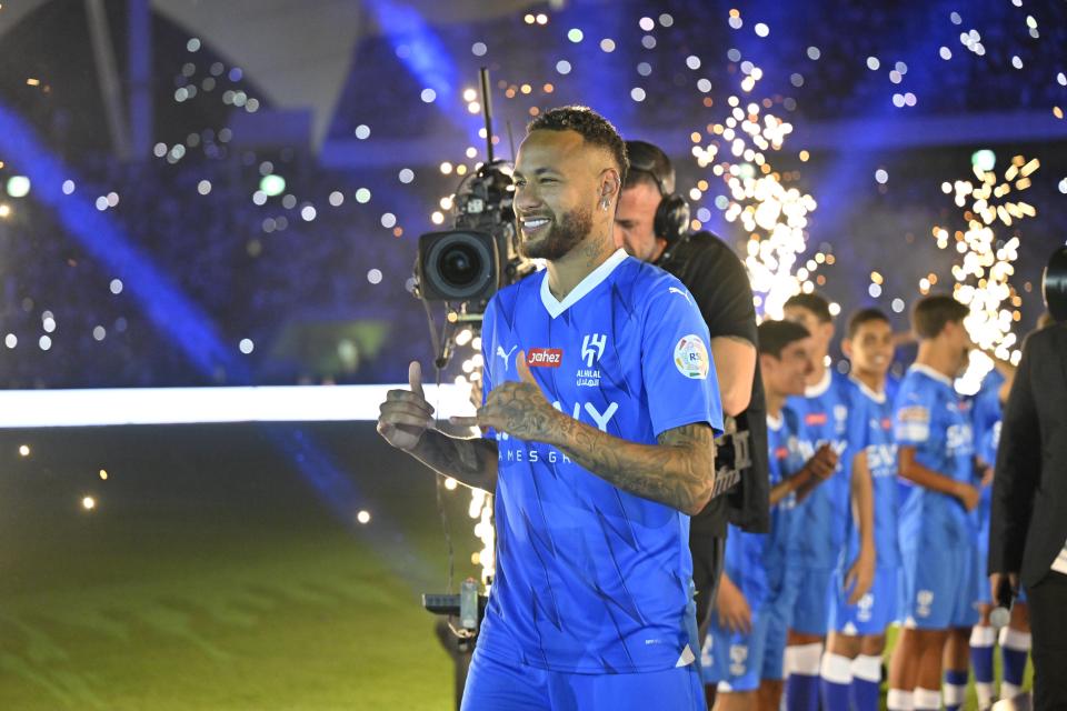 Neymar was treated to an extravagant Al-Hilal unveiling