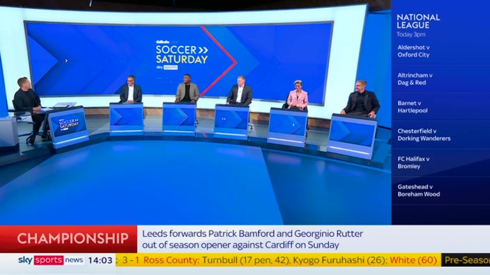 Soccer Saturday returned with a new-look studio