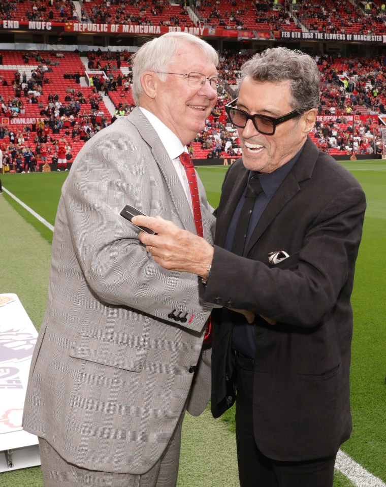 Ian McShane joined Sir Alex Ferguson at Old Trafford