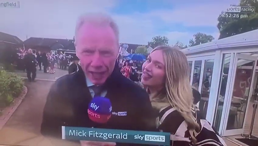 She stuck her tongue out at the Irishman at Lingfield Races