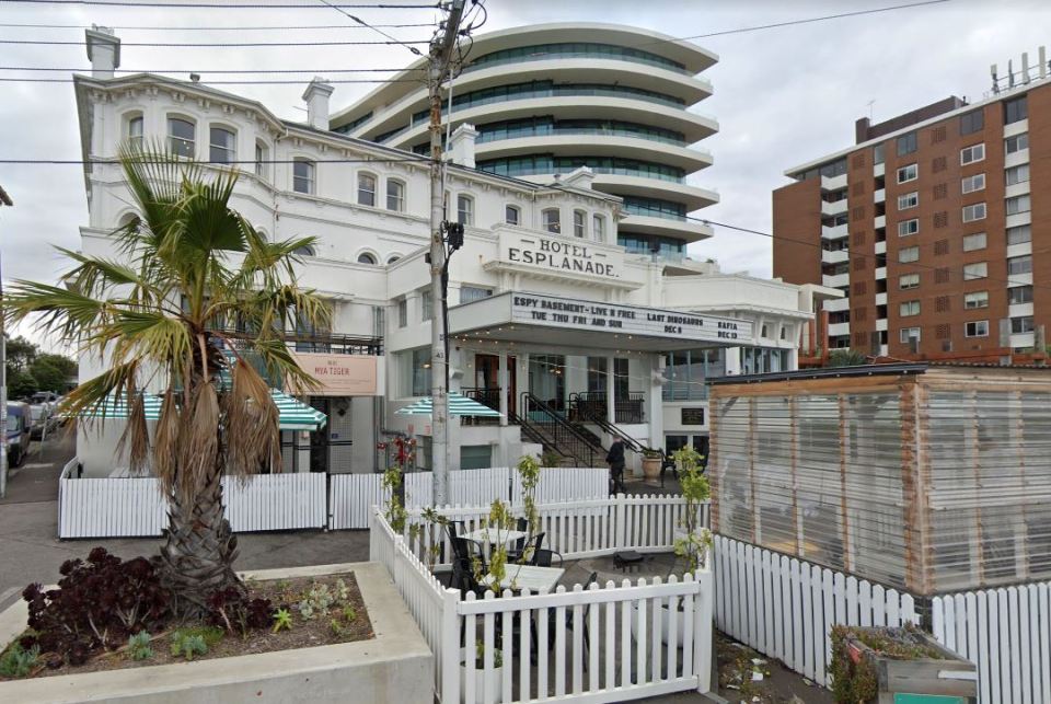 The incident happened at the iconic Espy Pub in Melbourne