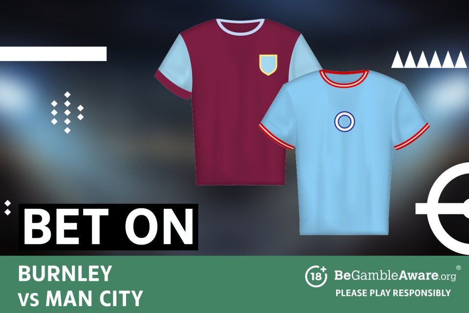 Bet on Burnley vs Manchester City. 18+ BeGambleAware.org - Please play responsibly.