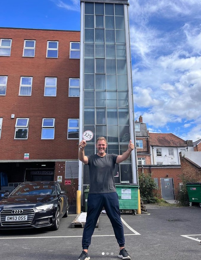 Simon outside the property he paid £25k which is little more than a stairwell