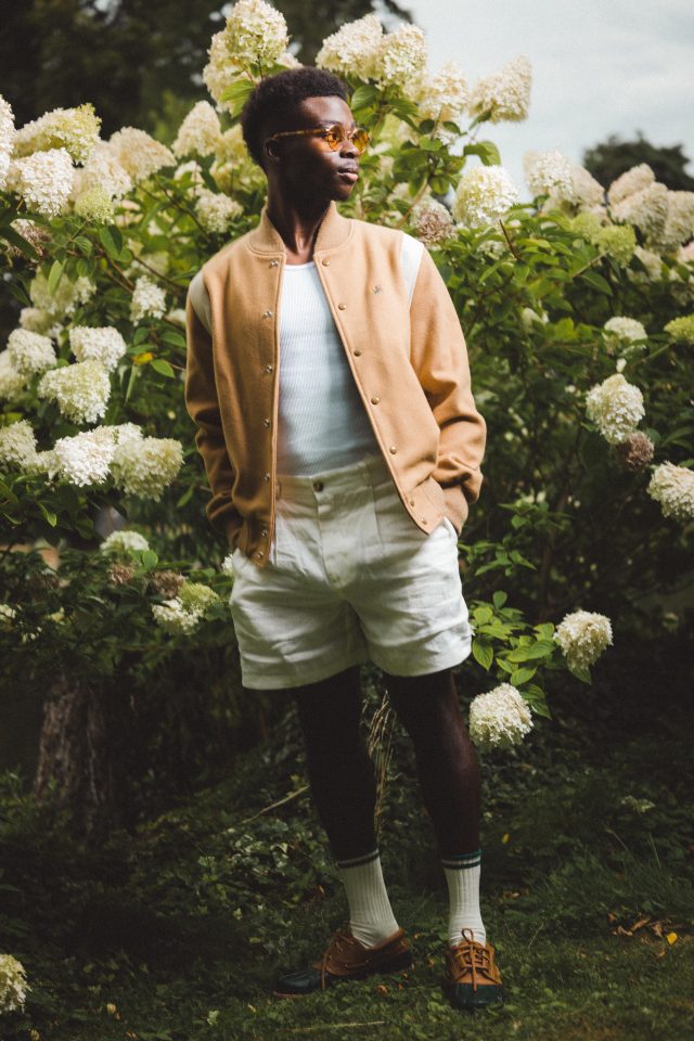 The Arsenal man posed in a flowery field