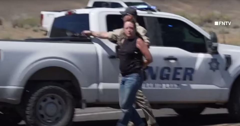 The rangers in Nevada destroyed the barrier and began arresting the protestors