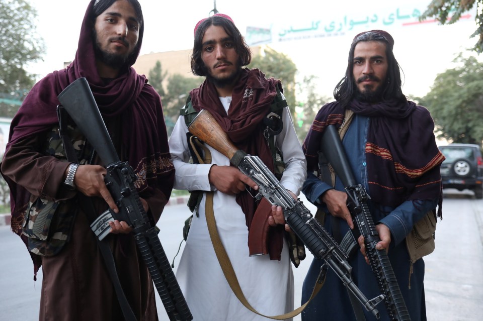 Taliban soldiers on patrol in 2021