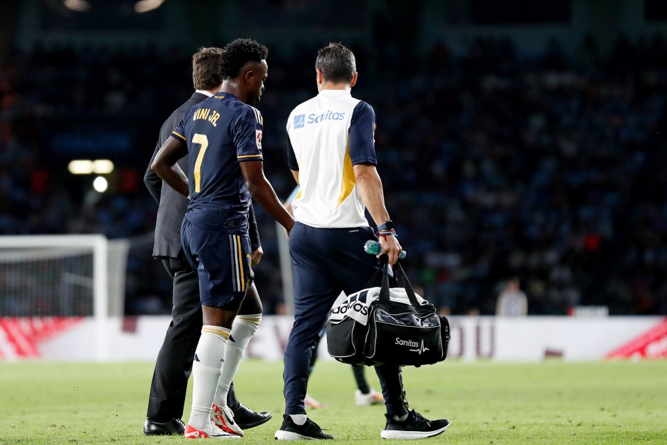 Vinicius Jr suffered an injury over the weekend