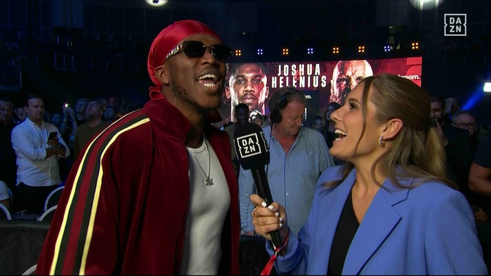 She interviewed KSI ahead of the fight