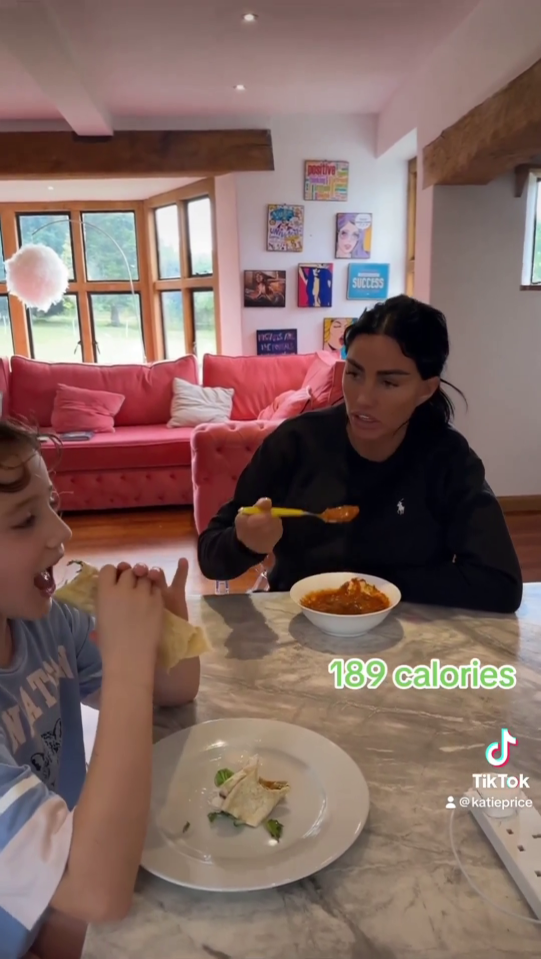 She showed Bunny eating the food too