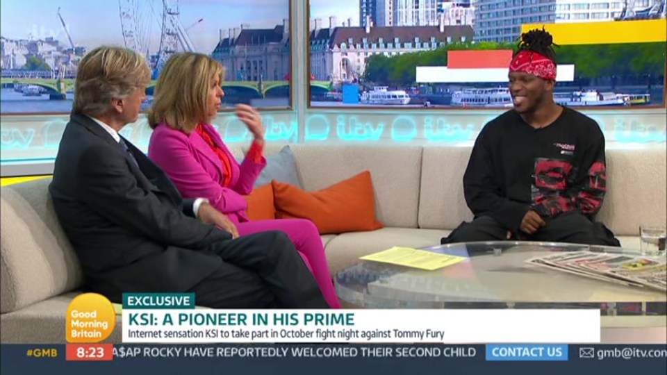 KSI joined Richard and Kate on the GMB sofa