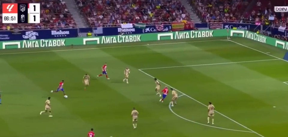 Memphis Depay scored an absolute screamer from distance against Granada last night