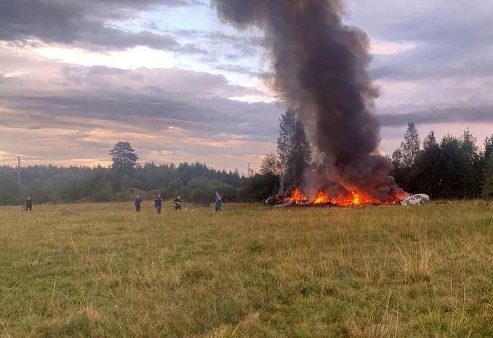 Prigozhin's Embraer Legacy 600 jet was sent plummeting to the ground from 28,000ft