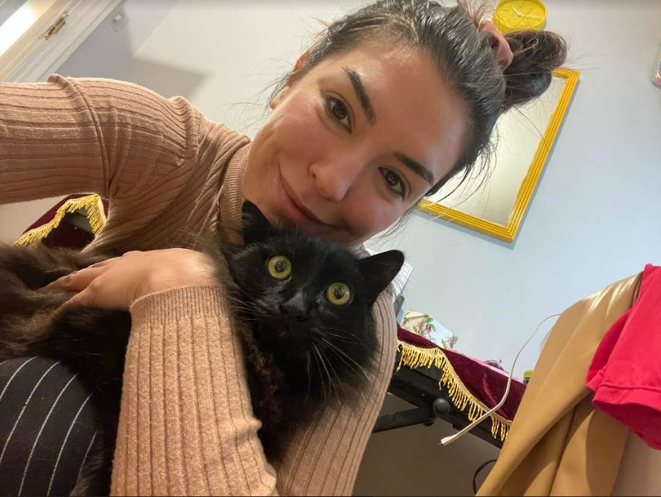 Beren Fiden, 30, from East London, has set up a GoFundMe page to help pay vet bills for her sick cat Lasagna - already raising a £1,000 of the £7,000 required