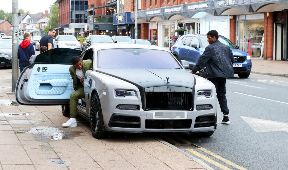 Rashford was driving this £700,000 Rolls Royce Black Badge Wraith home from Carrington