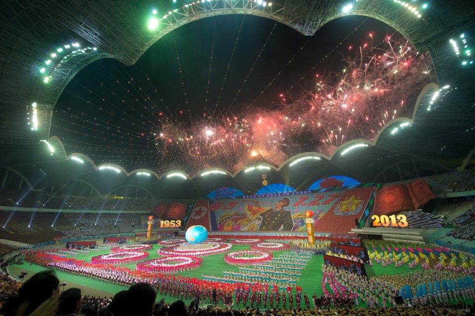 Once a buzzing stadium in North Korea, the grounds are only used for small athletic events and football matches now