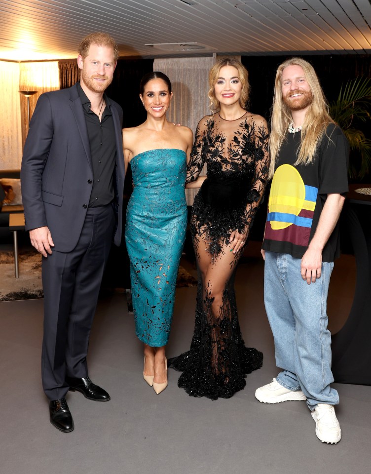 Harry and Meghan with Rita Ora and Sam Ryder