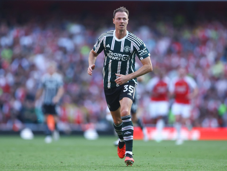 Jonny Evans was also brought on against Arsenal