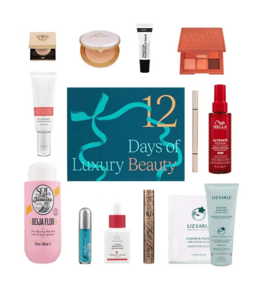 The 12-Days of Beauty Advent Calendar is filled entirely with full size products