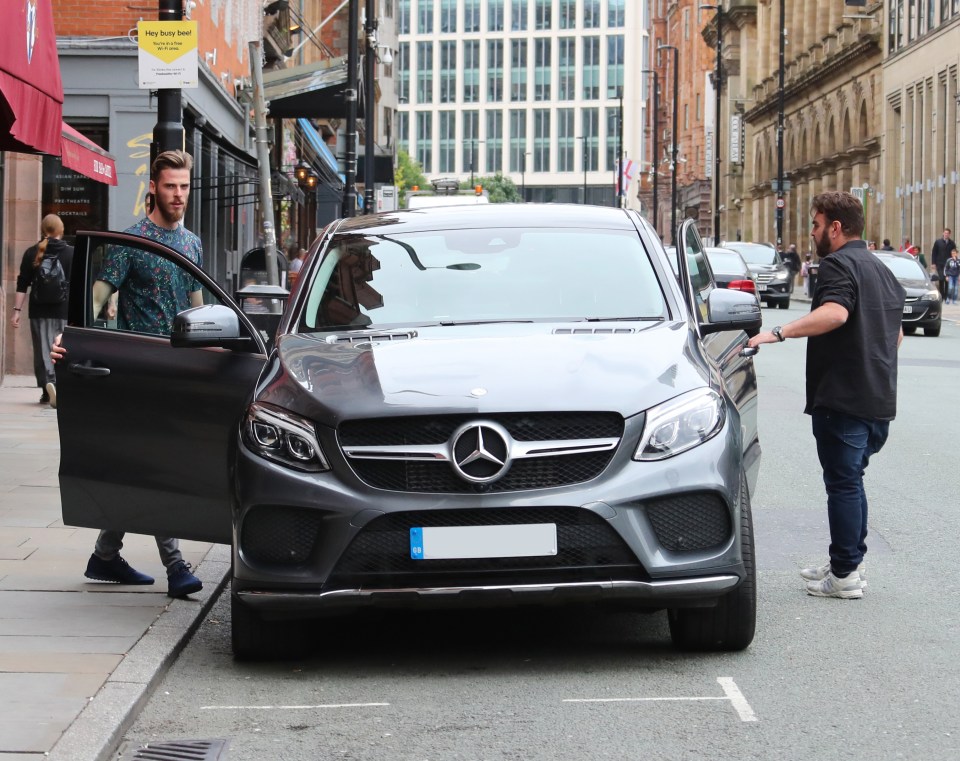 De Gea was often seen with his £76,000 Mercedes GLE when at Man Utd